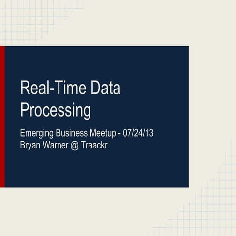Real-time Data Processing