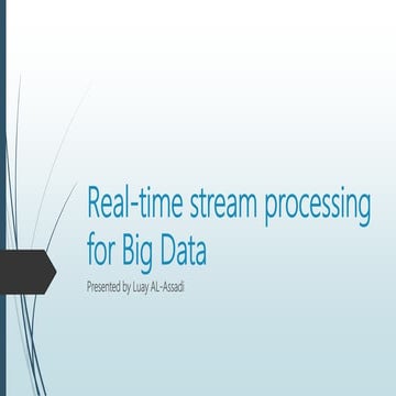 Real Time Data Processing using Spark Streaming | Data Day Texas 2015