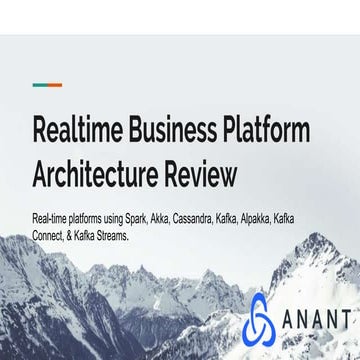 Realtime Business Platform Architecture Review