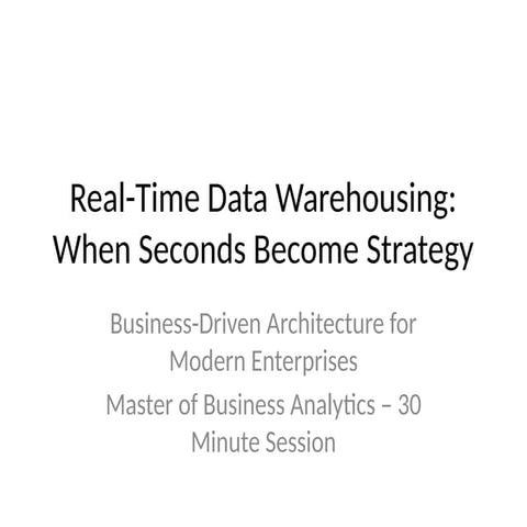 Real time data integration best practices and architecture | PPTX