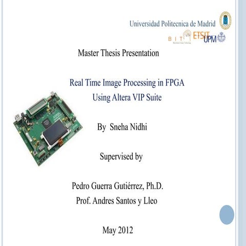 Real time image processing in fpga | PDF | Computer Software and ...