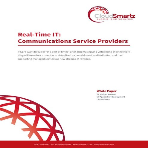 CloudSmartz White Paper: Real Time IT