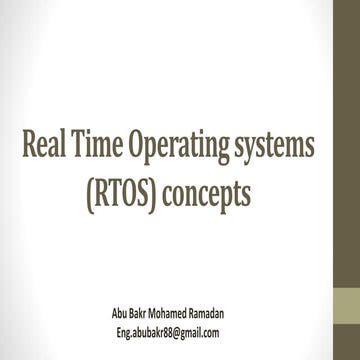 Real time operating systems (rtos) concepts 3