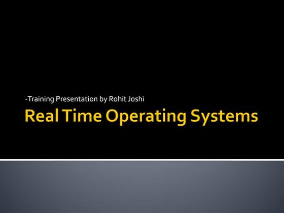 Real Time Operating Systems