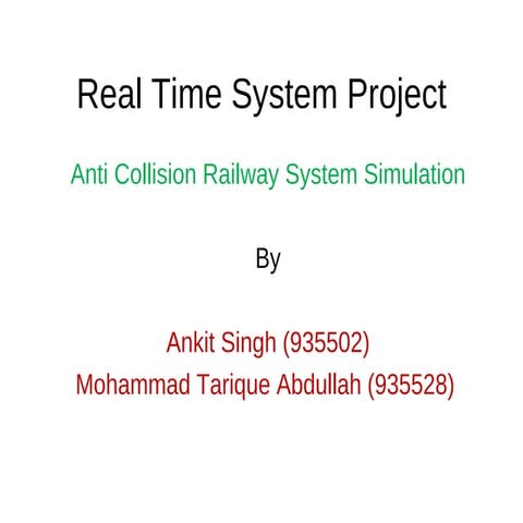 Anti Collision Railways System