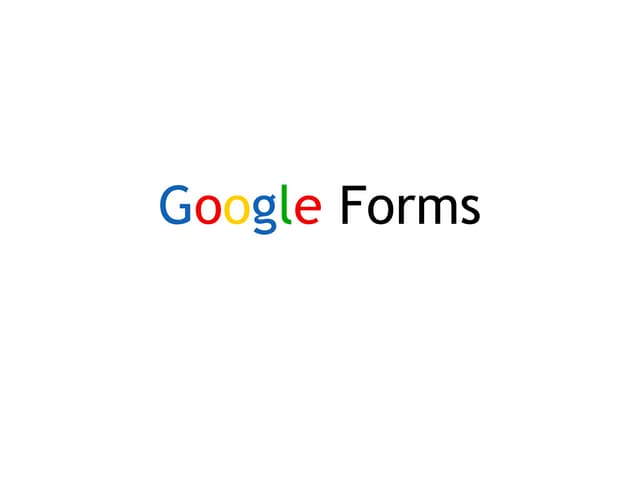 Tutorial Google Forms