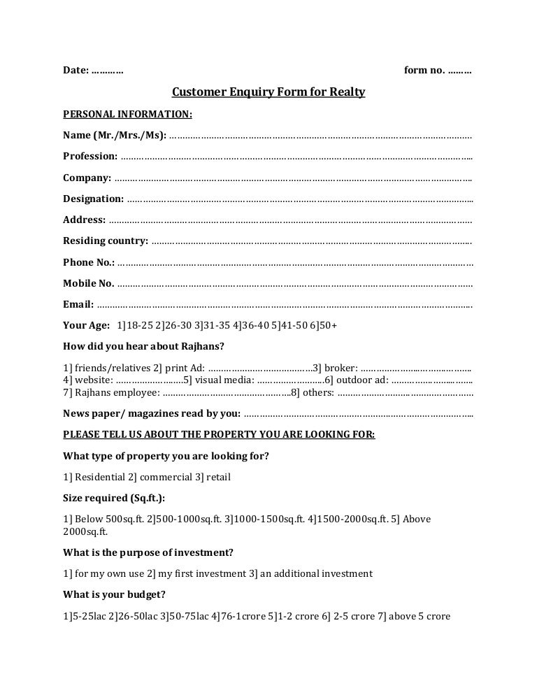 realty enquiry form 1 inquary form