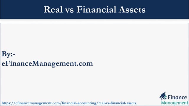 Real vs Financial Assets