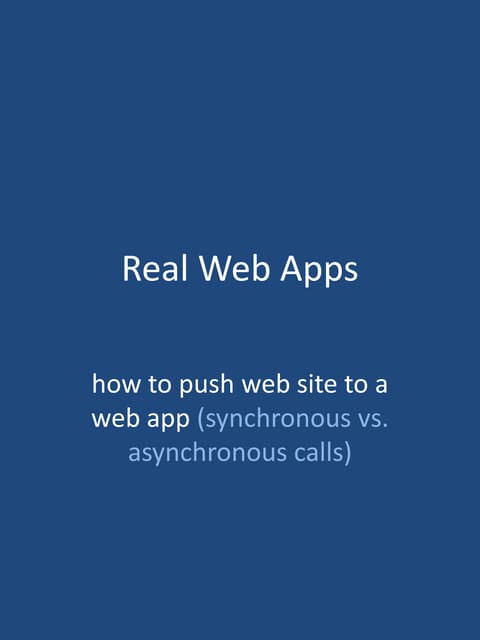 Web applications