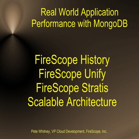 Real World Application Performance with MongoDB | PPT