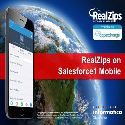 RealZips on Salesforce1 Mobile