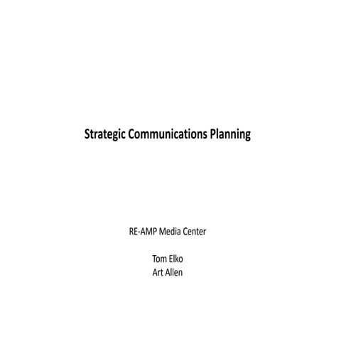 Strategic Communications Planning