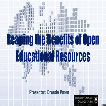 Reaping the benefits of open educational resources