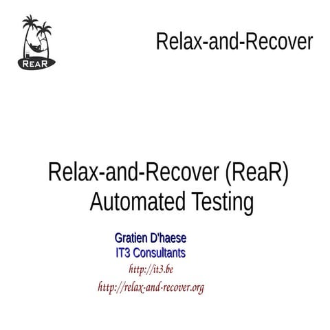 Relax and Recover on POWER (Updated 05-2017) | PDF