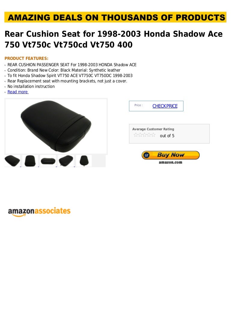 Rear cushion seat for 1998 2003 honda shadow ace 750 ...