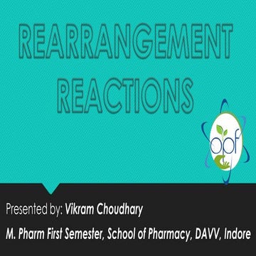 Rearrangement Reactions   vikram choudhary