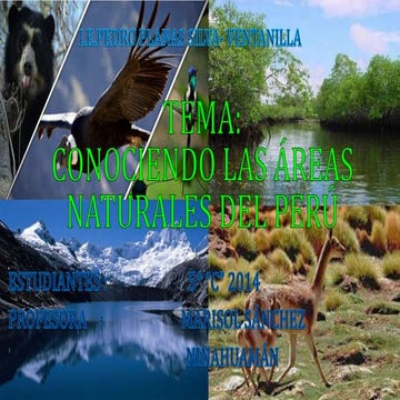 ÁREAS NATURALES PROTEGIDAS EN EL PERÚ