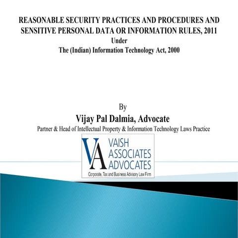 Reasonable security practices and procedures and sensitive personal data or i...