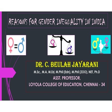 Reason for gender inequality in india | PDF