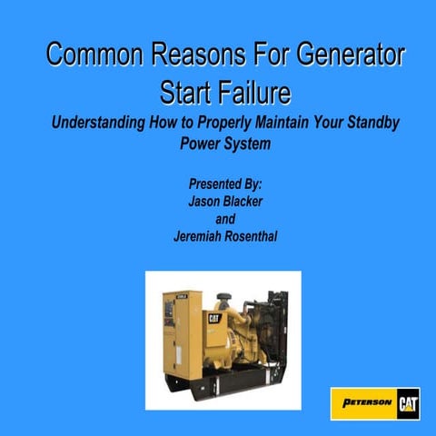 Is Your Generator Shutting Off Under Load Here’s What To Do | PPTX