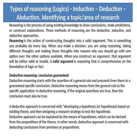 Reasoning for everyone to reason to live  .pptx