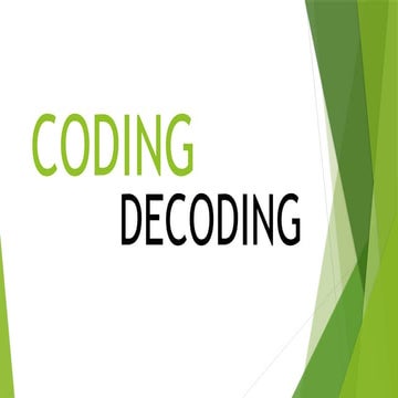 Reasoning – Coding and Decoding Tricks, Concepts & Practice Questions