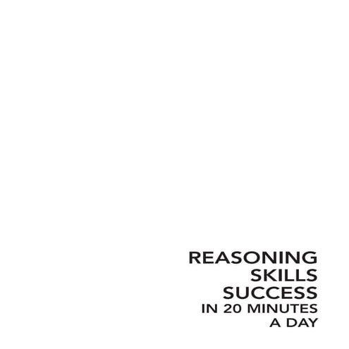 Reasoning skills success in 20 minutes a day mantesh