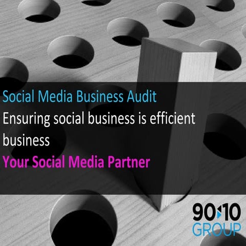 Reasons for a social media audit - 90:10 Group 