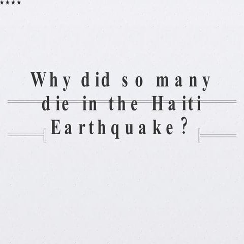 Reasons for high death rate in Haiti