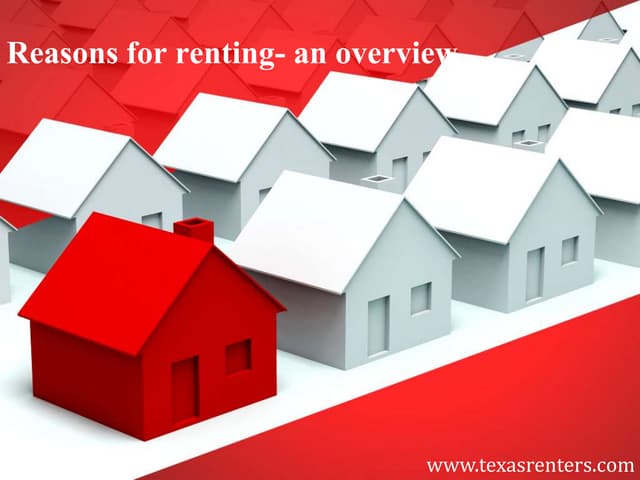 Reasons for renting  an overview