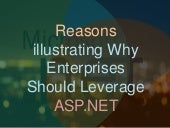 Reasons illustrating why enterprises should leverage asp.net