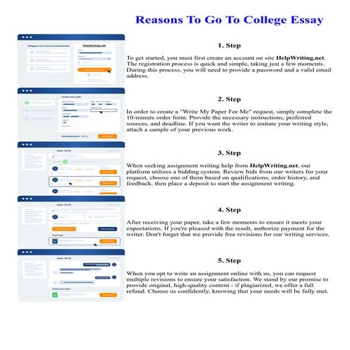 Reasons To Go To College Essay. Online assignment writing service.