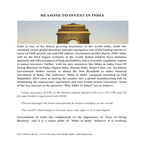 Reasons to invest in India