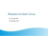 Linux Class 1 Reasons to use linux 