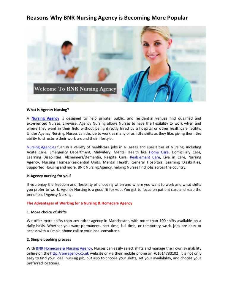 Home Care Nursing Agency Jobs