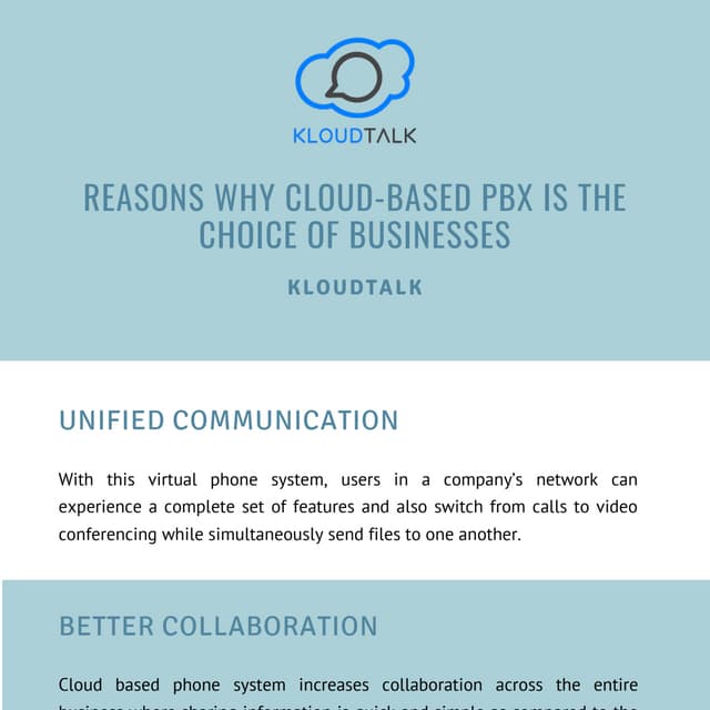 Reasons Why Cloud-Based PBX is the Choice of Businesses