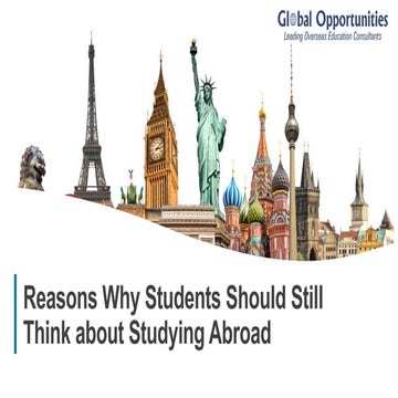 Reasons Why Students Should Still Think about Studying Abroad