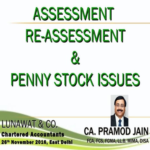 Reassessment & Penny Stocks 