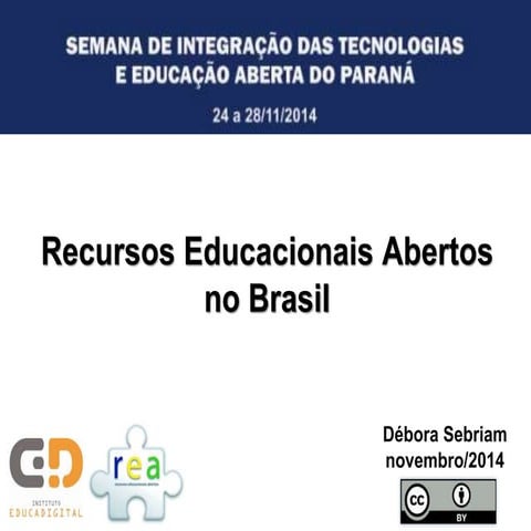 Recursos Educacionais Abertos UFPR - nov/2014