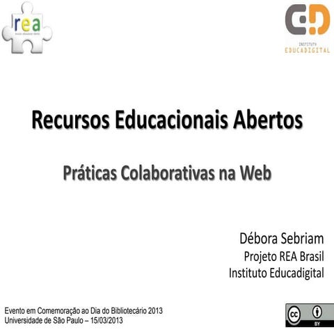 Recursos Educacionais Abertos: práticas colaborativas