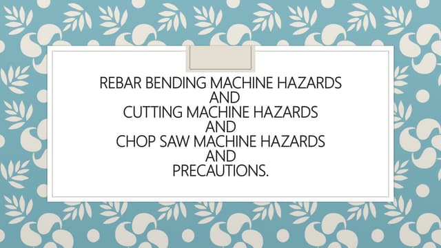 Rebar cutting hazards