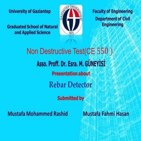 Rebar detector Test of Nondestructive Test