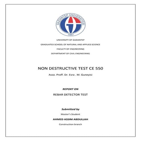 Rebar detector test | PDF
