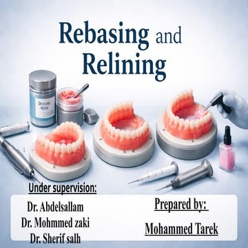 Relining and rebasing in complete dentures | PPTX