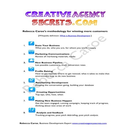 Creative Agency Secrets' methodology for winning more customers