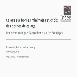 Calage sur bornes minimales