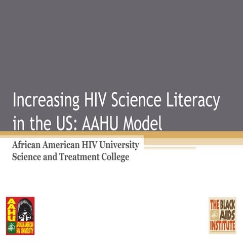 Increasing HIV Science Literacy in the US
