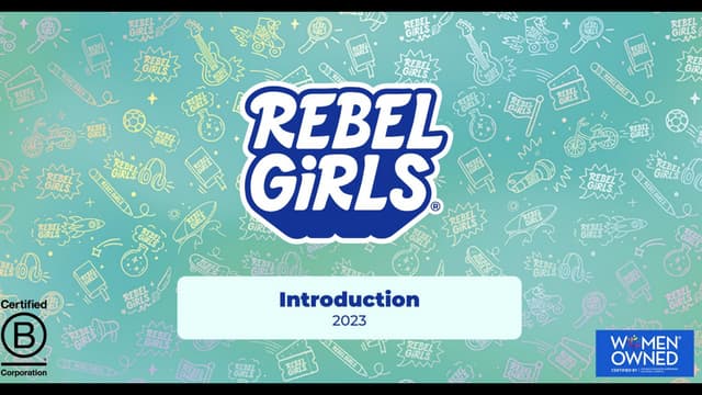 Rebel Girls $8M Series A pitch deck for female empowerment