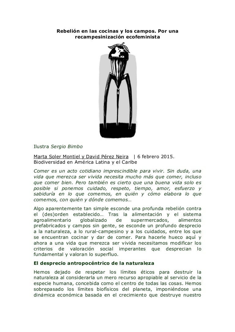 Rebelión en las cocinas y los campos. Por una recampesinización ecofe…