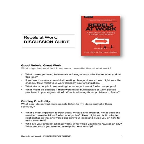 "Rebels at Work" Discussion Guide